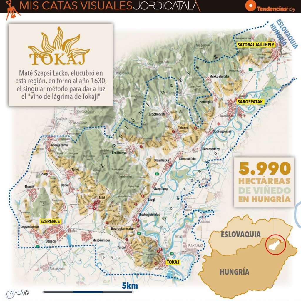 Tokay o Tokaj, la región vinícola más famosa de Hungría, presenta un vino que tiene el honor de ser la denominación de origen más antigua del mundo.